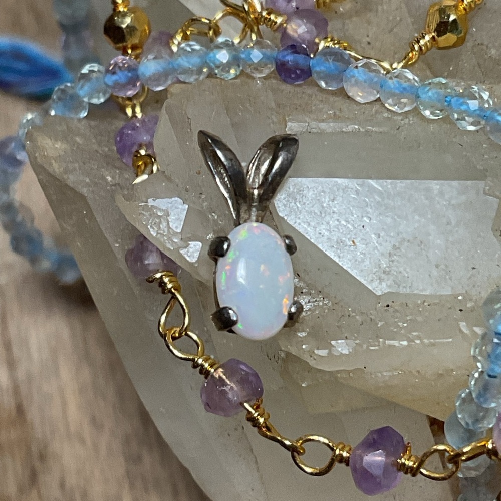 White Opal .925 Silver Pendant